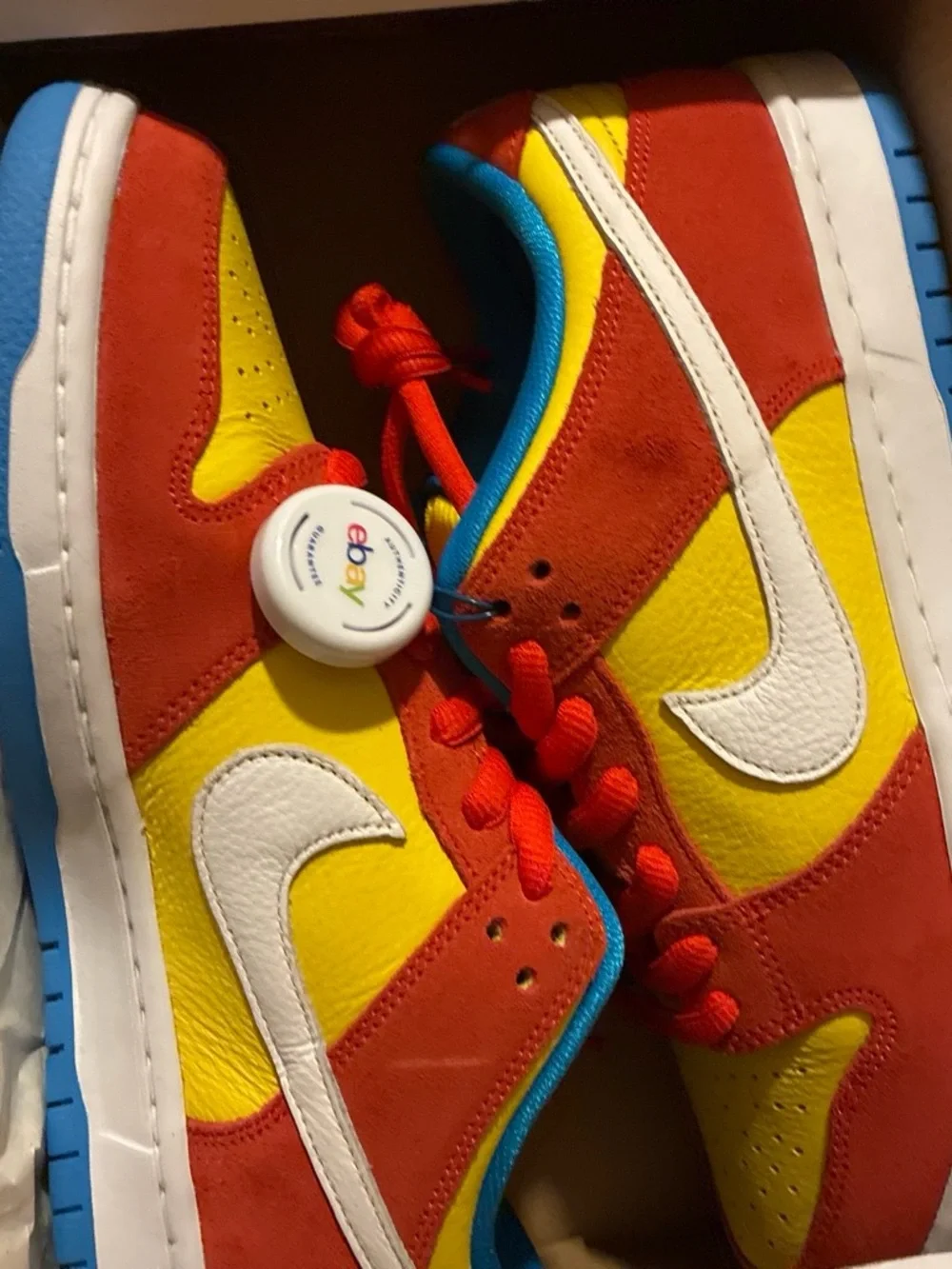 Men’s Nike Sb dunk low pro “Bart Simpson “ authentic eBay tag